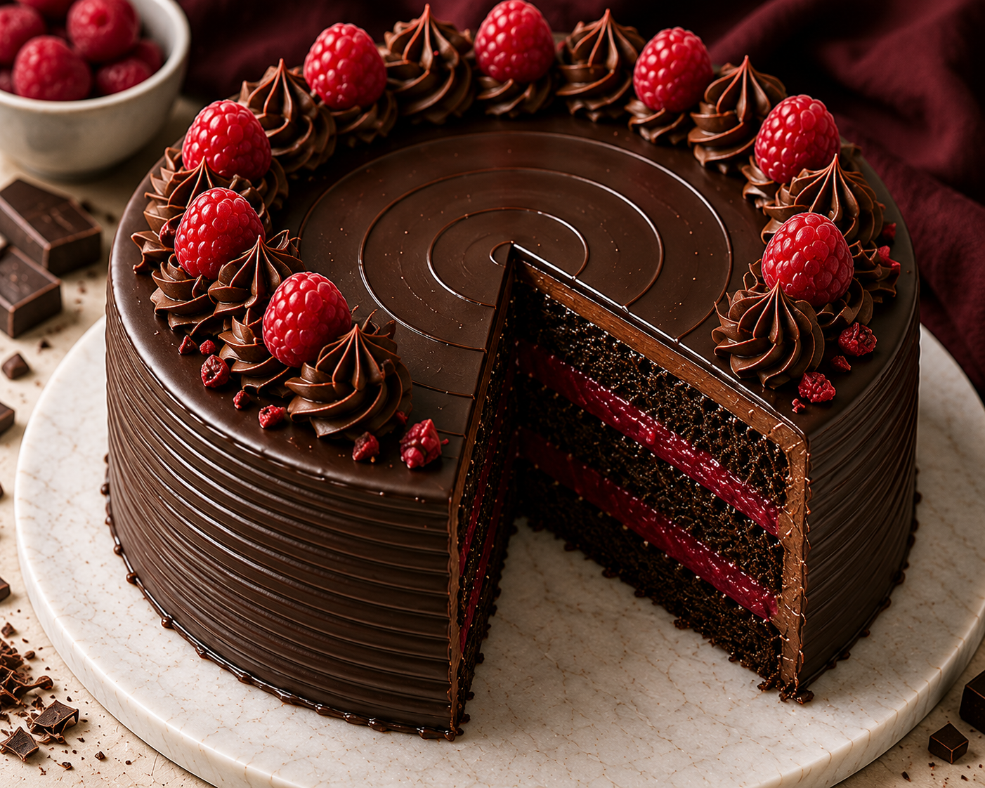 Raspberry Chocolate Cake